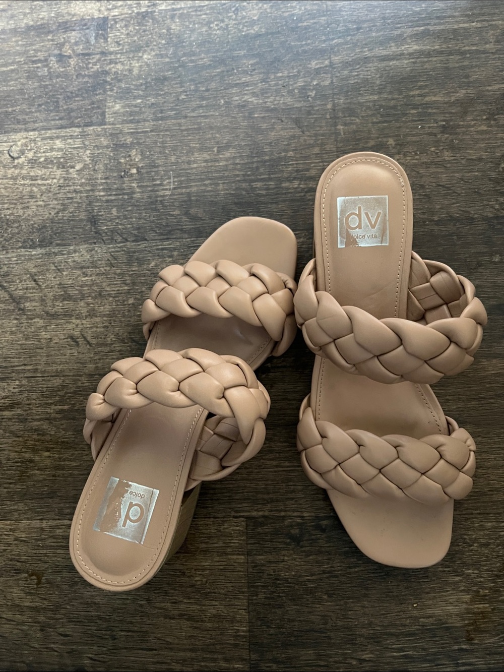 DV by Dolce Vita Blush Braided Double-Strap Slide Sandals
